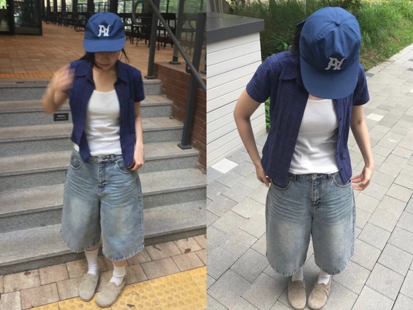 「Jorts短褲」怎麼搭？韓星示範5套穿搭思路，選對比例最重要！