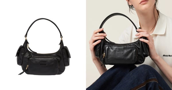Miu Miu 必收人氣新品：納帕軟皮Pocket手袋，NT$110,000 （張員瑛同款）