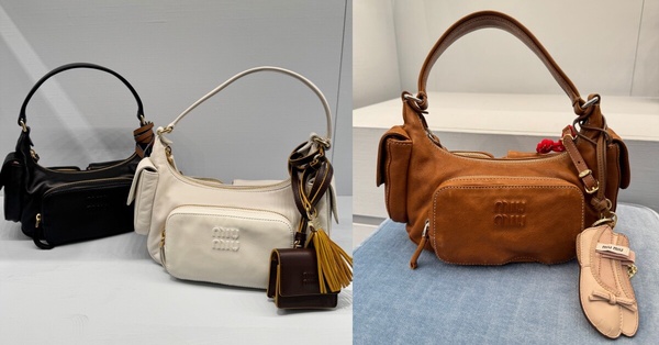 Miu Miu 必收人氣新品：納帕軟皮Pocket手袋，NT$110,000 （張員瑛同款）