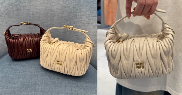 Miu Miu 必收人氣新品：Matelassé 納帕軟皮化妝袋，NT$70,000