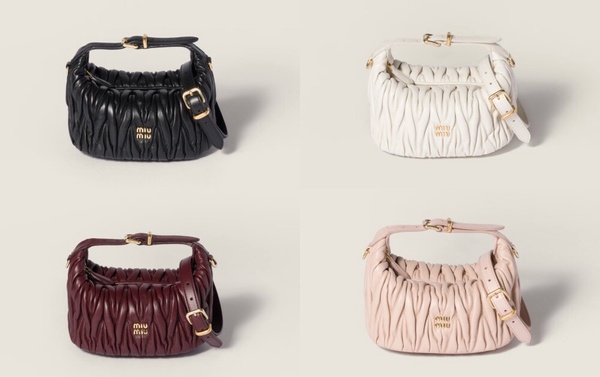 Miu Miu 必收人氣新品：Matelassé 納帕軟皮化妝袋，NT$70,000