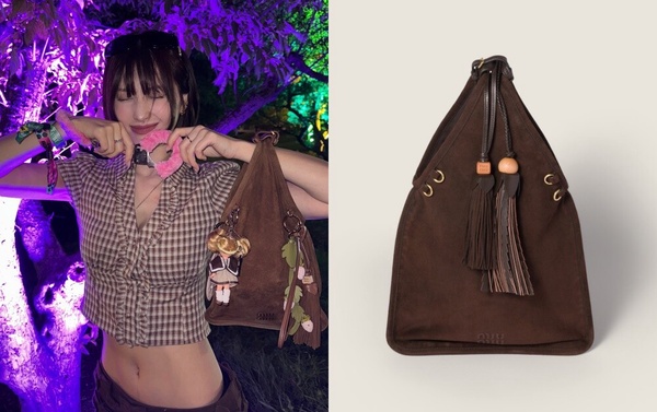 Miu Miu 必收人氣新品：麂皮流蘇手提包，NT$80,000（TWICE Momo同款）