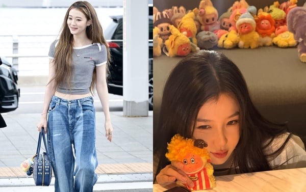韓國女團和中國流量小花虞書欣展示 POP MART 星星人盲盒，展現其在年輕族群中的高人氣
