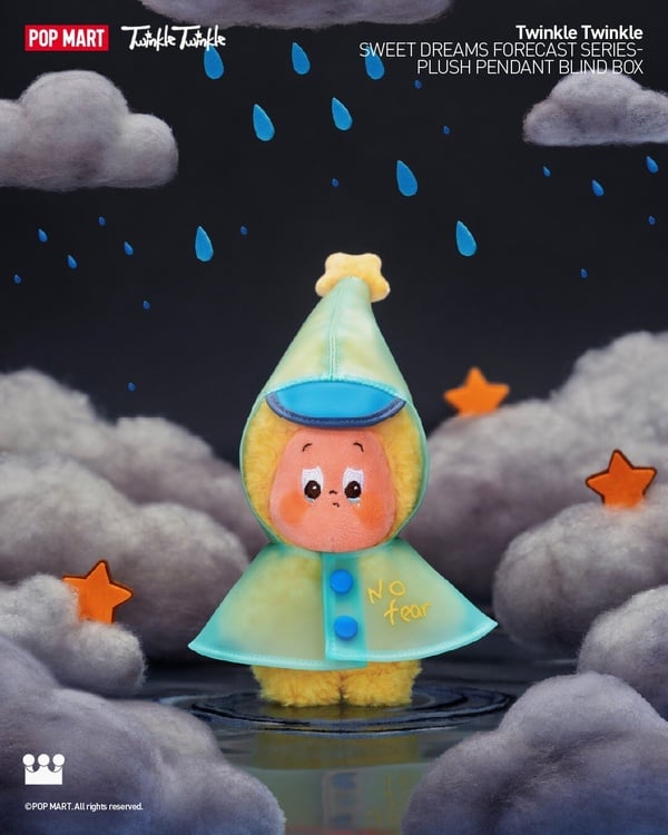 POP MART 星星人「好夢氣象局」系列角色：雨天小鎧甲 (Rain on Me)
