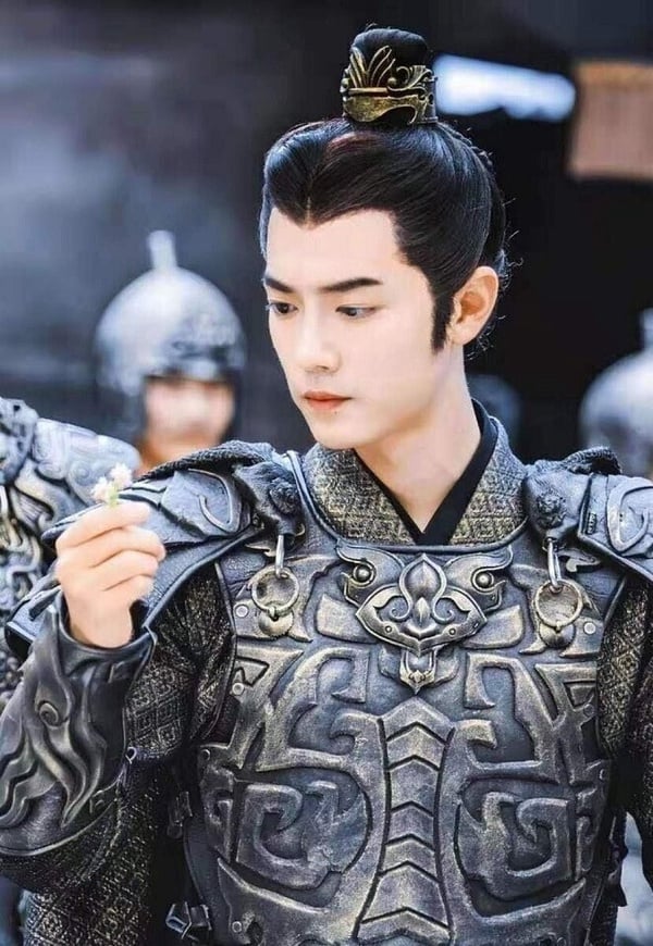 肖戰在《狼殿下》中身穿鎧甲的造型，被讚為是從小說中走出來的少年將軍