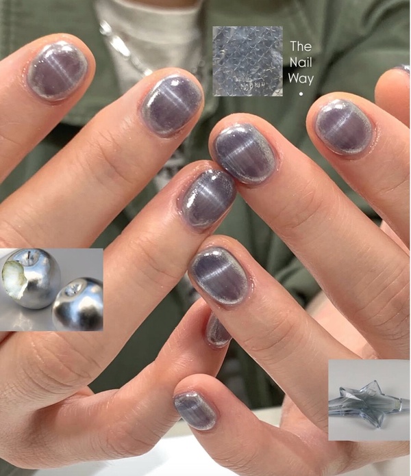貓眼美甲又升級！日韓爆火「線條貓眼」範本整理：毛絨凝膠、亮粉版、漸層線條一次看