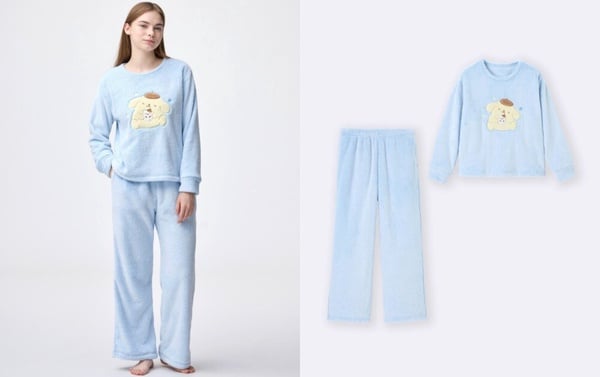 GU x 三麗鷗聯名單品推薦：珊瑚絨家居服組Sanrio2 ，NT$1,290