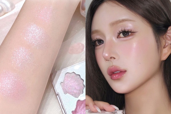 8款韓系高光腮紅推薦！腮紅色+細緻偏光太美，3CE、fwee膨潤水光、這款是神仙美色