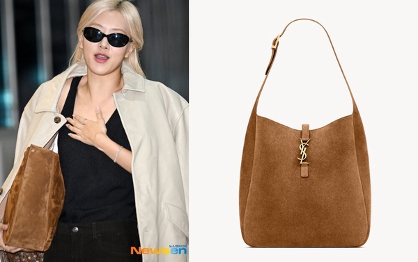 BLACKPINK Rosé機場包：Saint Laurent LE 5 À 7 麂皮托特包，NT$108,050