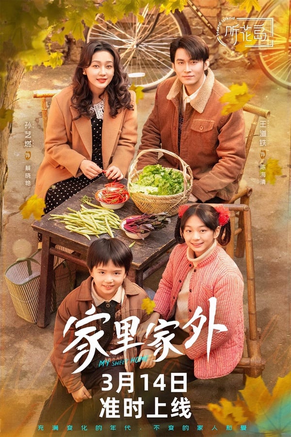 《家裡家外》劇情講述1981年，蔡曉艷與陳海清閃婚，兩人組成新的家庭，蔡曉艷性格潑辣，陳海清卻認為她很好，相處中，蔡曉艷打開了陳海清的女兒陳爽閉塞的內心，陳海清的真誠也收獲了蔡曉艷兒子邵一帆的信任，一家四口的他們互相愛與支持，抵擋外界風雨，越過越美好。