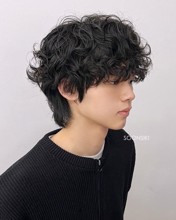 不用整理髮型男範本10：羊毛捲碎髮