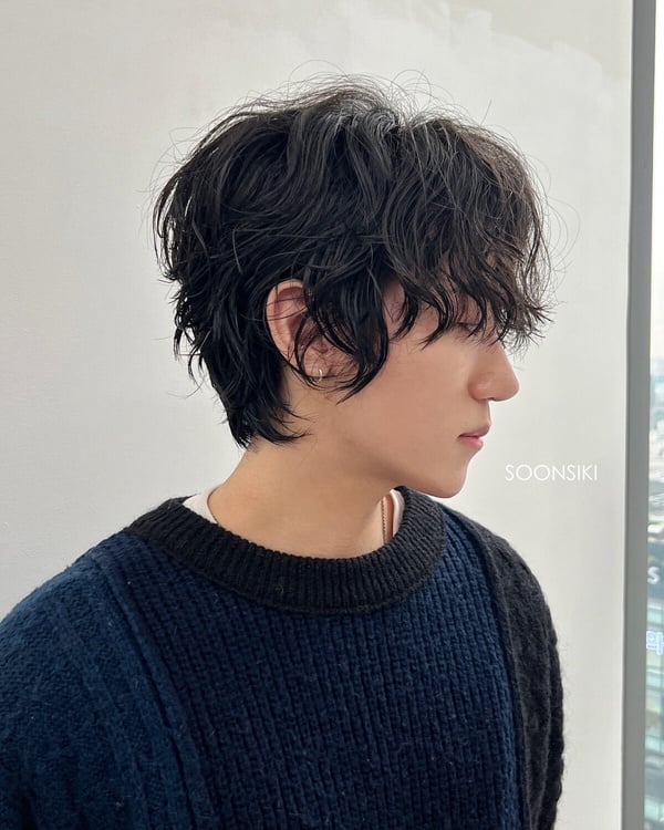不用整理髮型男範本11：韓系自然微捲