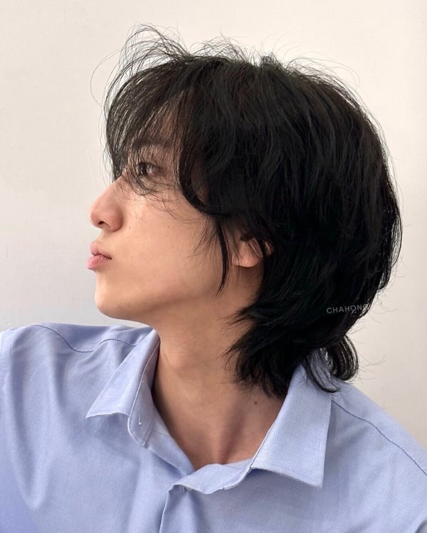 不用整理髮型男範本14：狼尾中長髮