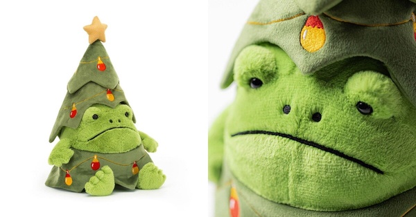 2025 Jellycat 聖誕限定必買：聖誕樹哭哭蛙 Christmas Tree Ricky Rain Frog