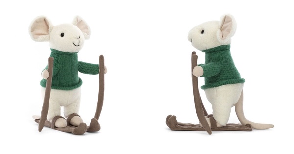 2025 Jellycat 聖誕限定必買：快樂鼠滑雪 Merry Mouse Skiing