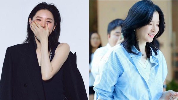 韓國演員李英愛優雅的個人形象照，身穿藍色襯衫，展現其「廣告女王」的清新氣質。