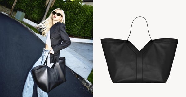 韓星同款大容量托特包3：Saint Laurent Y Tote，NT$121,850 (Rosé 同款）