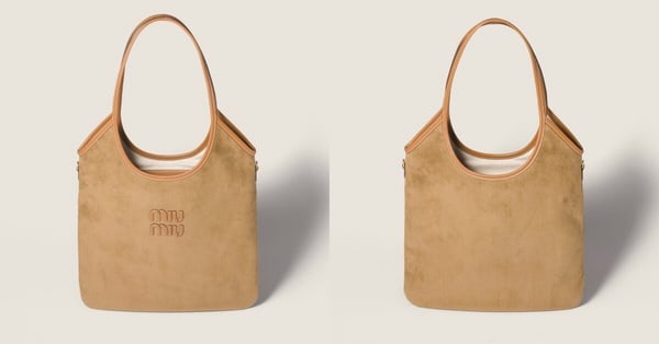 精品大容量托特包4：Miu Miu IVY 燈芯絨袋，NT$64,000