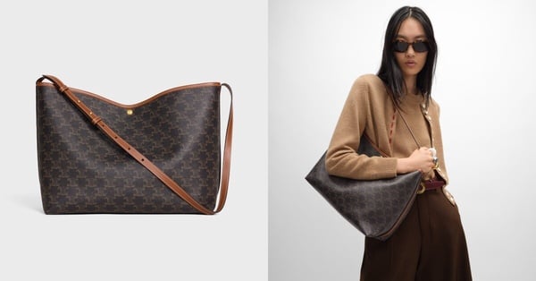 精品大容量托特包5：CELINE 標誌印花及牛皮革柔軟購物袋，NT$63,000