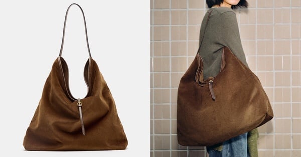 平價大容量托特包2：ZARA CORDUROY-EFFECT TOTE BAG，NT$2,790