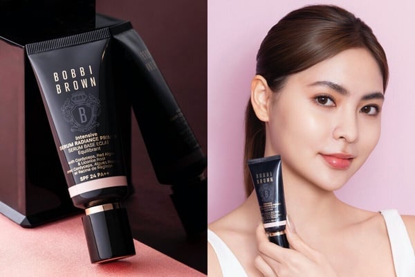 專櫃妝前乳推薦4：BOBBI BROWN 冬蟲夏草精華亮膚持妝乳 #玫瑰粉嫩霜