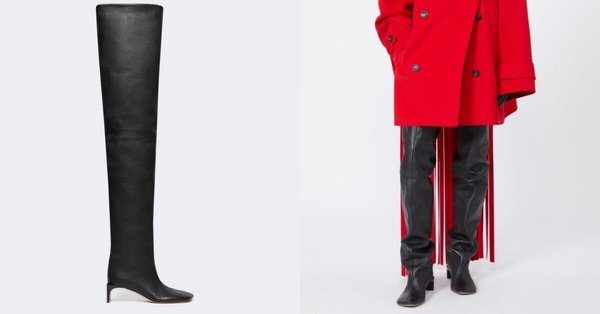 皺摺靴推薦2：SPORTMAX 過膝小牛皮長靴，NT$48,500