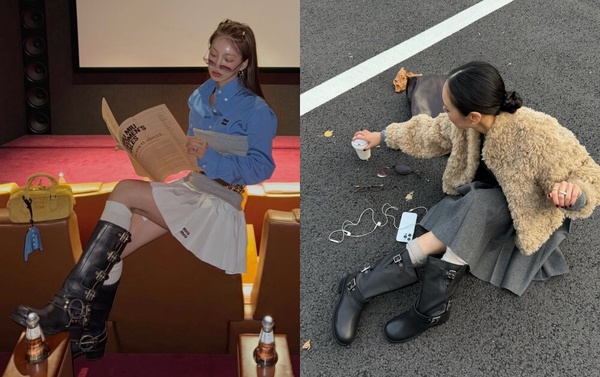 馬術靴穿搭範本2：馬術靴ｘ及膝長襪