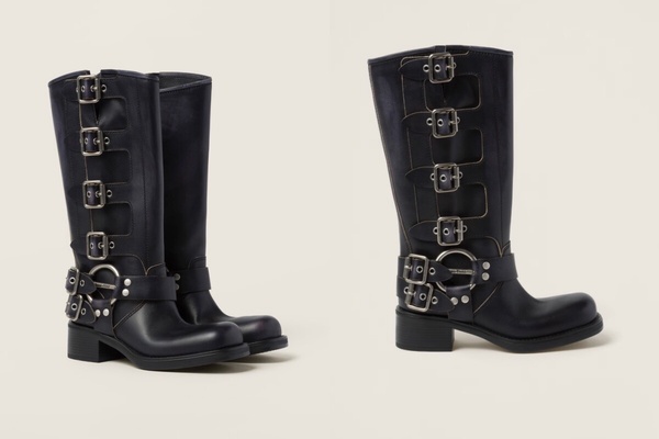 馬術靴推薦1：Miu Miu 皮革長靴，NT$91,000