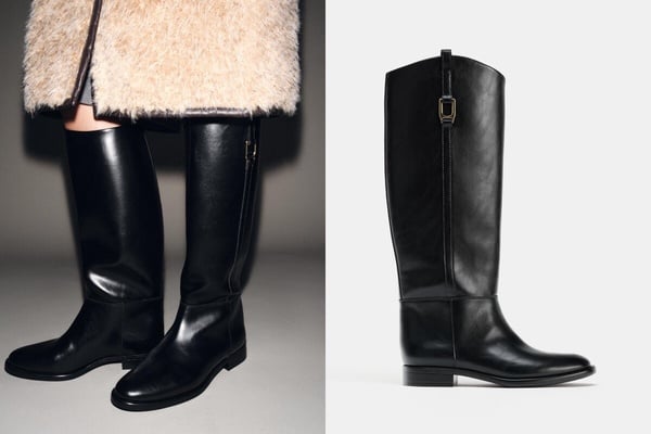 馬術靴推薦3：ZARA 平底馬術靴，NT$2,990