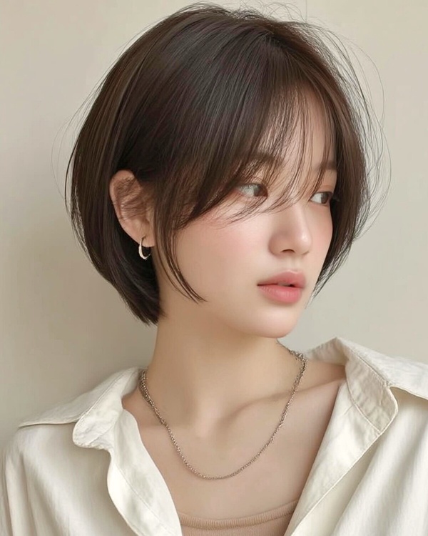 耳上短髮女造型7：韓系耳上短髮