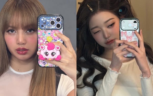 BLACKPINK Lisa的手機殼與鏡頭貼紙是村上隆聯名castify搭配上花俏少女的可愛圖案，張員瑛則是用了鏡面蝴蝶手機殼則為素色手機殼搭配單一亮點貼紙，說明如何根據手機殼風格選擇鏡頭貼。