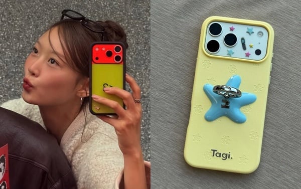 兩個iPhone鏡頭裝飾特寫，一個貼了一顆星星，另一個則是貼了星星貼紙，展現一次只貼幾個的簡約風