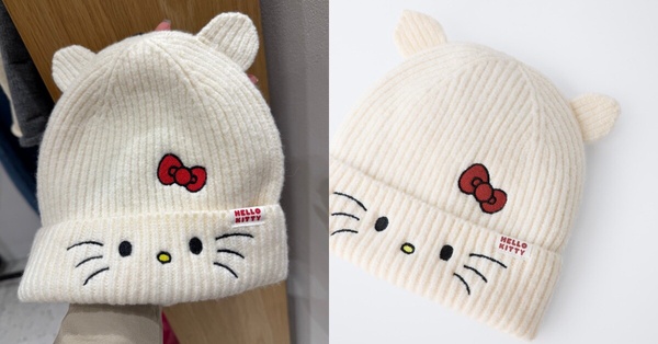 ZARA × Hello Kitty 聯名新品推薦：HELLO KITTY 針織毛帽，NT$1,290