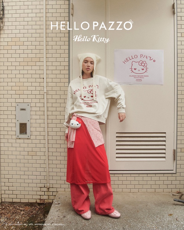 HELLO KITTY × PAZZO 15週年聯名登場！全系列商品&價格公開，巨型Kitty公仔裝置必打卡
