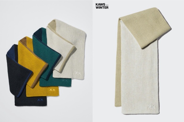 平價圍巾推薦：UNIQLO KAWS WINTER HEATTECH 針織圍巾，NT$790