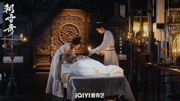 《朝雪錄》劇情講述沈莞一家被滅門，她借用秦府九娘子秦莞的身份逃到荊州。原本柔弱可欺的秦莞「性情大變」，不僅會治病救人，還能剖屍探案，順帶將秦府的伯母、庶妹、姨娘、刁奴治得服服帖帖。她也結識了睿王世子燕遲，二人聯手破獲了各式詭譎大案，甚至發現皇宮的驚天秘密。