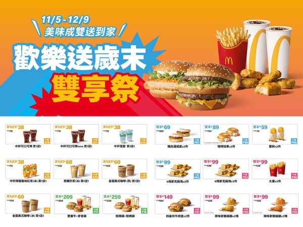 2025麥當勞優惠｜11/30前「薯條、雞翅買一送一」，最新活動總整理！