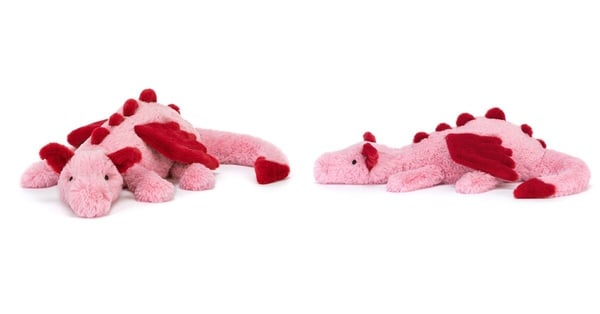 Jellycat 2026 年西洋情人節新品：緋心龍 Heart Dragon