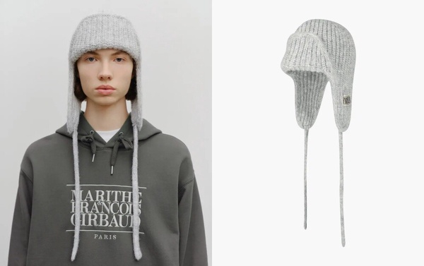 護耳帽推薦：MARITHÉ+FRANÇOIS GIRBAUD 經典LOGO護耳毛帽，NT$2,190