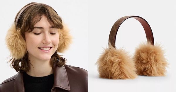 萬元↓聖誕禮物推薦6：COACH 羊毛皮耳罩，NT$7,500