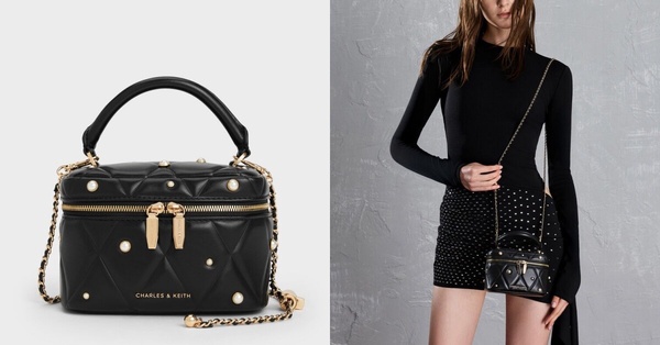 3000↓聖誕禮物推薦6：CHARLES &amp;amp;amp;amp;amp;amp;amp; KEITH Arwen 箱型鍊條包，NT$1,890