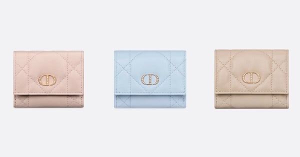 Dior 日本限定皮夾：Caro Hibiscus 拉鍊錢包