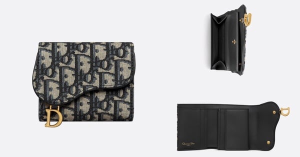 Dior 日本限定皮夾：Saddle Nymphea 錢包