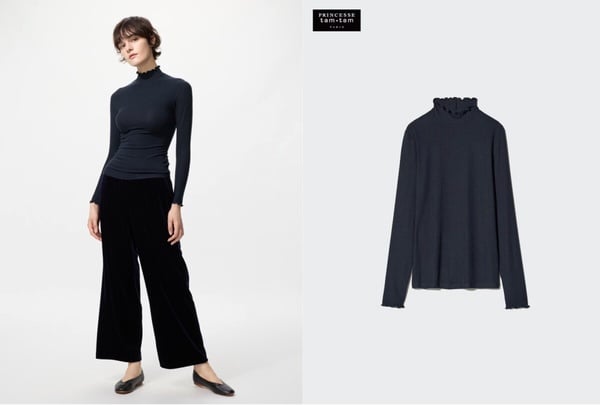 日本UNIQLO隱藏熱賣：超保暖 Heattech 羊絨混紡羅紋高領發熱衣，約NT$598