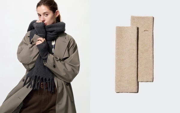 日本UNIQLO隱藏熱賣：荷葉邊紗線針織袖套，約NT$258