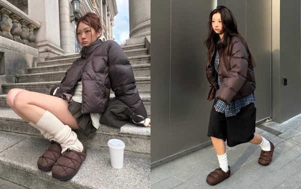 2026澎澎麵包鞋推薦：Fila PUFFER 中性保暖懶人鞋，NT$2,280（韓韶禧同款）