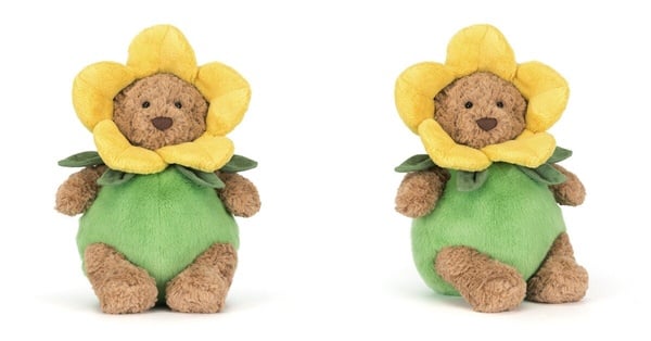 2026 Jellycat春天新品：向日葵裝扮巴賽羅熊 Bartholomew Bear Daffodil Outfit