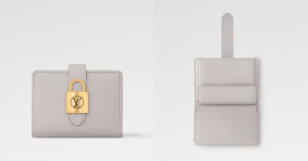 LV 日本限定皮夾：Locky Compact 鎖頭短夾