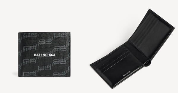 男生精品短夾推薦2：Balenciaga Signature Bb Monogram 錢包，NT$10,700