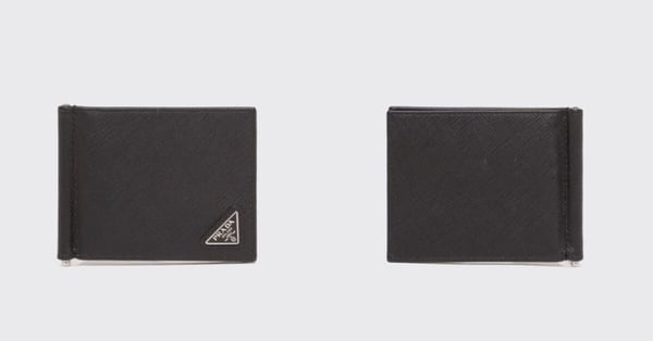 男生精品短夾推薦5：Prada 錢包，NT$21,000